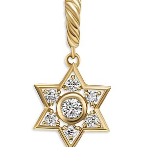 David Yurman Star of David Pendant in 18K Yellow Gold with Diamonds- 4555956