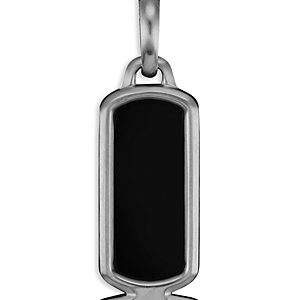 David Yurman Men's Sterling Silver Cairo Onyx Cartouche Amulet Pendant- 4360847
