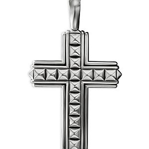 David Yurman Sterling Silver Pyramid Cross Pendant- 4001861
