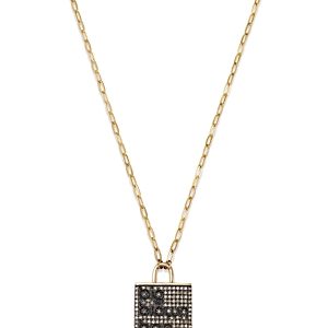 Bloomingdale's Champagne Diamond Big Brown Bag Pendant Necklace in 14K Yellow Gold, 0.33 ct. t.w.- 4815910