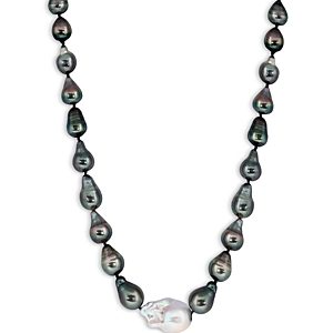 Bloomingdale's Black Tahitian Pearl & Cultured Freshwater Pearl Collar Necklace, 18- 4814341