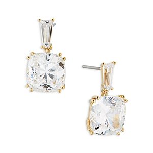 Nadri A La Carte Cushion Drop Earrings in Rhodium Plated or 18K Gold Plated- 4768269
