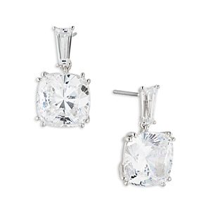 Nadri A La Carte Cushion Drop Earrings in Rhodium Plated or 18K Gold Plated- 4768269