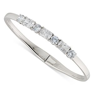 Nadri A La Carte Mixed Stone Bangle Bracelet in Rhodium Plated or 18K Gold Plated- 4768260