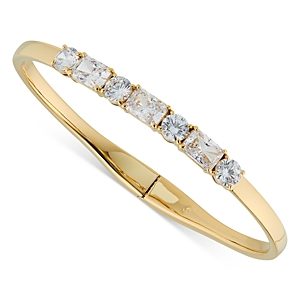 Nadri A La Carte Mixed Stone Bangle Bracelet in Rhodium Plated or 18K Gold Plated- 4768260