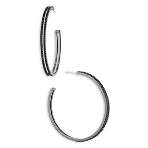 Nadri Disco Large Open Pave Hoop Earrings- 4768216