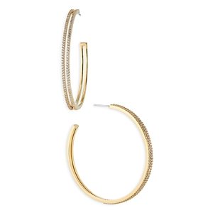 Nadri Disco Large Open Pave Hoop Earrings- 4768216