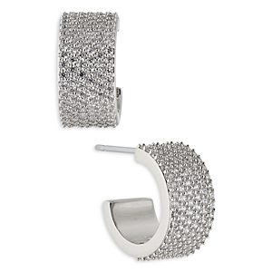 Nadri Disco Chunky Pave Hoop Earrings- 4768203