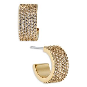 Nadri Disco Chunky Pave Hoop Earrings- 4768203
