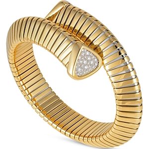 Marina B 18K Yellow Gold Trisola Diamond Bangle Bracelet- 4833565