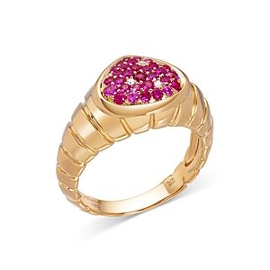 Marina B 18K Yellow Gold Timo Ruby & Diamond Pave Ring- 4833552
