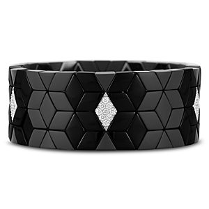 Roberto Demeglio 18K White Gold Black Ceramic & Diamond Statement Bracelet- 4825941