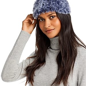 Surell Rex Rabbit Faux Fur Knit Headband- 3804806