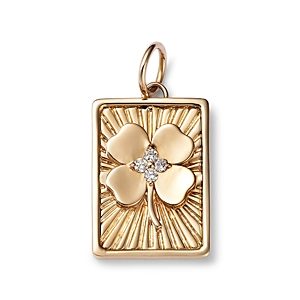 Moon & Meadow Charm Collection 14K Yellow Gold Diamond Clover Charm- 4820142