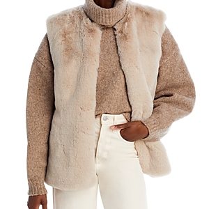 Surell Rex Rabbit Faux Fur Vest- 3831255