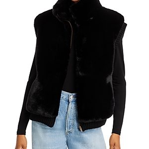 Surell Faux Fur Zip Vest- 4802437