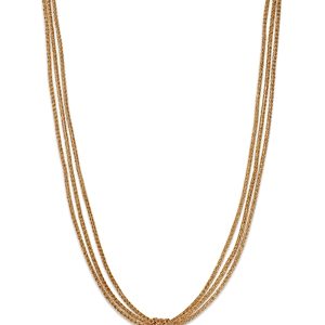 Alberto Amati 14K Yellow Gold Multi Layer Mesh Knotted Collar Necklace, 18- 4835085