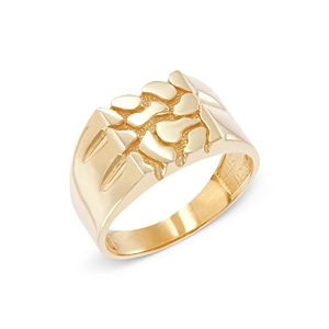 Bloomingdale's Mens' Nugget Signet Ring in 14K Yellow Gold- 4347871