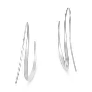 Georg Jensen Sterling Silver Offspring Threader Hoop Earrings- 4438975