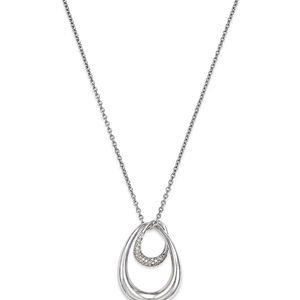 Georg Jensen Sterling Silver Offspring Pave Diamond Pendant Necklace, 17.72- 4438972