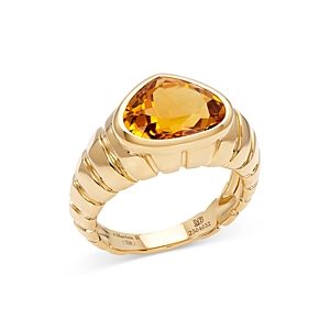 Marina B 18K Yellow Gold Timo Citrine Pear Statement Ring- 4803444