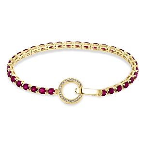 Bloomingdale's Ruby and Diamond Toggle Bracelet in 14K Yellow Gold - 100% Exclusive- 4815721
