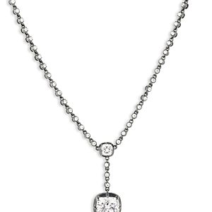 Yun Yun Sun Lillian Cubic Zirconia Lariat Necklace in 14K Blackened Gold Plated, 18.5- 4846677