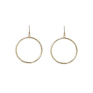 Argento Vivo Hammered Frontal Hoop Earrings- 4758822