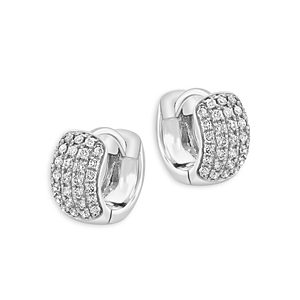 Bloomingdale's Pave Diamond Huggie Hoop Earrings in 14K White Gold, 0.55 ct. t.w.- 4841814