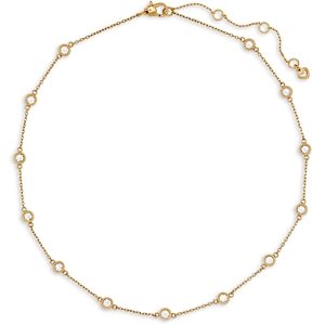 kate spade new york Set In Stone Multicolor Cubic Zirconia Station Necklace in Gold Tone, 16-19- 4764711
