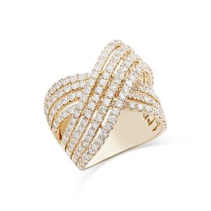 Bloomingdale's Diamond Crossover Ring in 14K Yellow Gold, 3.0 ct. t.w.- 4835138