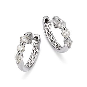 Bloomingdale's Diamond Hoop Earrings in 14K White Gold, 0.50 ct. t.w.- 4835140