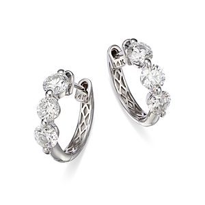 Bloomingdale's Diamond Hoop Earrings in 14K White Gold, 1.50 ct. t.w.- 4835143