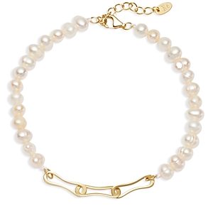 Argento Vivo Freshwater Pearl Paper Clip Bracelet- 4758830
