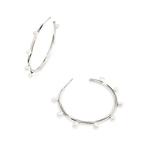 Kendra Scott Leighton Pearl Hoop Earrings- 4769423