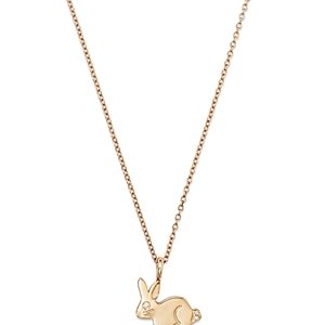 Moon & Meadow 14K Yellow Gold Diamond Bunny Pendant Necklace, 16-18- 4853248