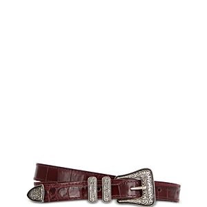 The Kooples Croc Embossed Leather Belt- 4854566
