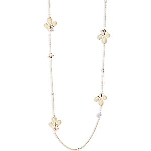 Miseno Jewelry 18K Yellow Gold Sea Leaf Diamond Long Statement Necklace, 36- 4854315