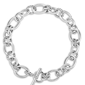 David Yurman Dy Mercer Necklace in Sterling Silver with Pave Diamonds, 19- 4726355