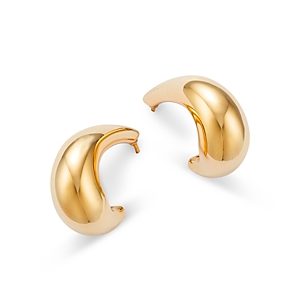 Bloomingdale's Polished Dome J Hoop Earrings in 14K Yellow Gold- 4851718