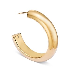 Bloomingdale's Polished Medium Hoop Earrings in 14K Yellow Gold- 4851716