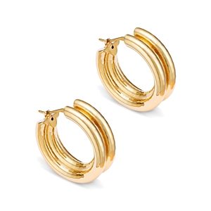 Bloomingdale's Polished Triple Small Hoop Earrings in 14K Yellow Gold- 4851730