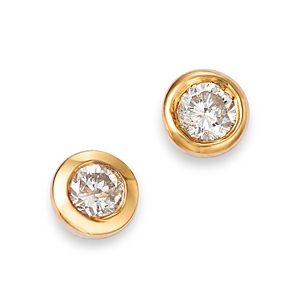 Moon & Meadow Bezel Set Diamond Studs- 4731480