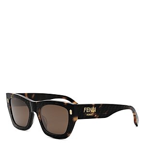 Fendi Roma Rectangular Sunglasses, 53mm- 4844221