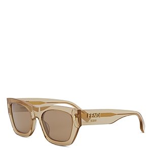 Fendi Roma Rectangular Sunglasses, 53mm- 4844221