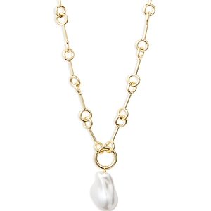Aqua Imitation Pearl Link Chain Necklace, 16 - 100% Exclusive- 4761981