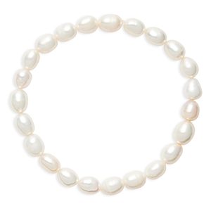 Aqua Cultured Freshwater Pearl Stretch Bracelet in 14K Gold Plated - 100% Exclusive- 4761975