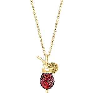 Bloomingdale's Orange & Yellow Sapphire Sangria Pendant Necklace in 14K Yellow Gold, 18- 4841825