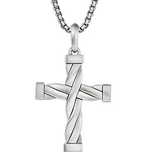 David Yurman Dy Helios Cross Pendant in Sterling Silver- 4726394