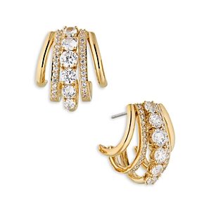 Nadri Cleo Mixed Hoop Earrings- 4768331